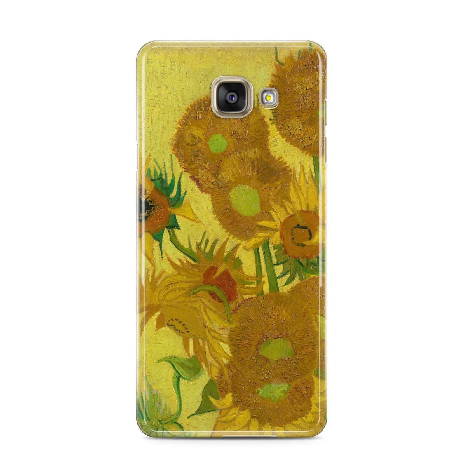 Van Gogh Sunflowers Samsung Galaxy A3 2016 Case on gold phone