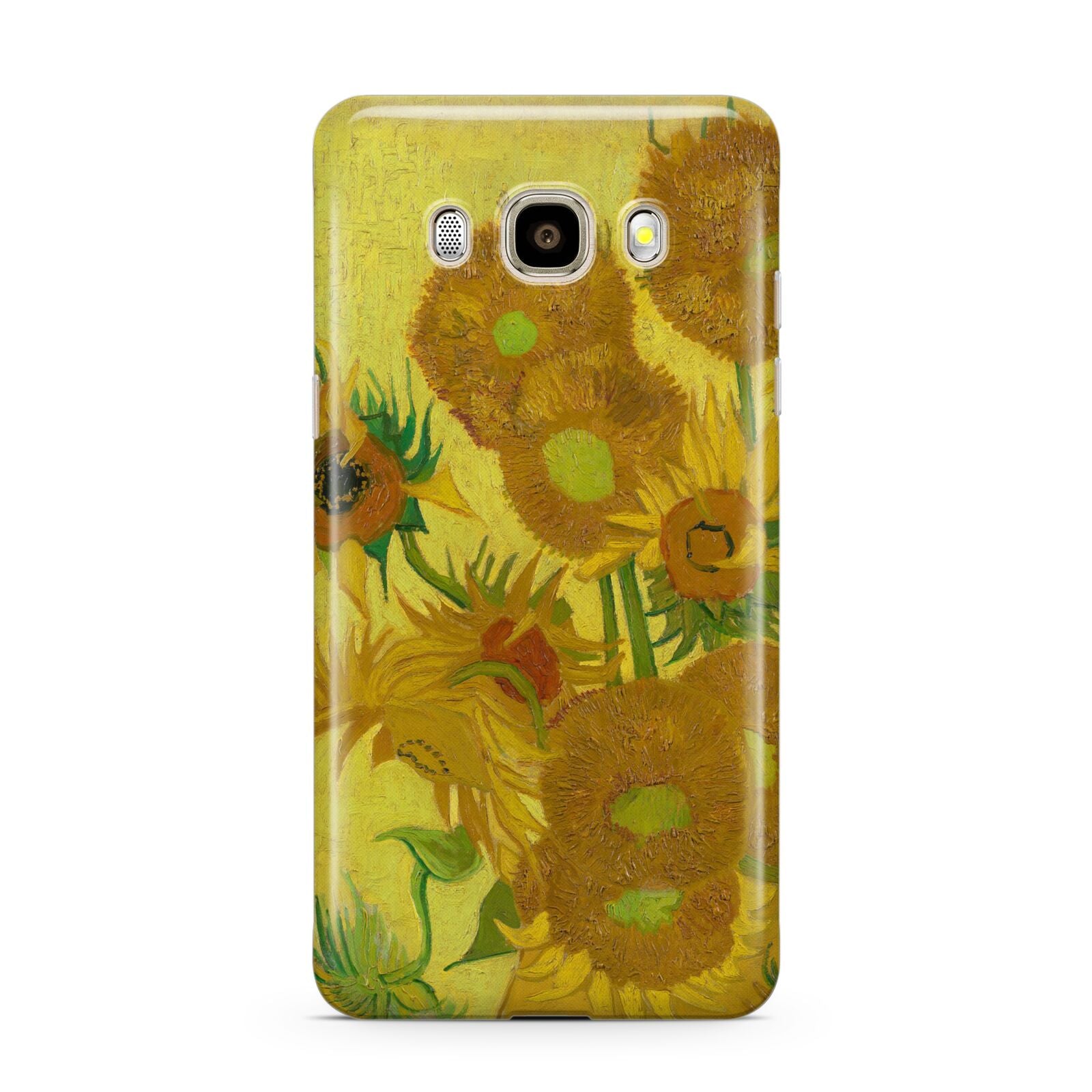 Van Gogh Sunflowers Samsung Galaxy J7 2016 Case on gold phone