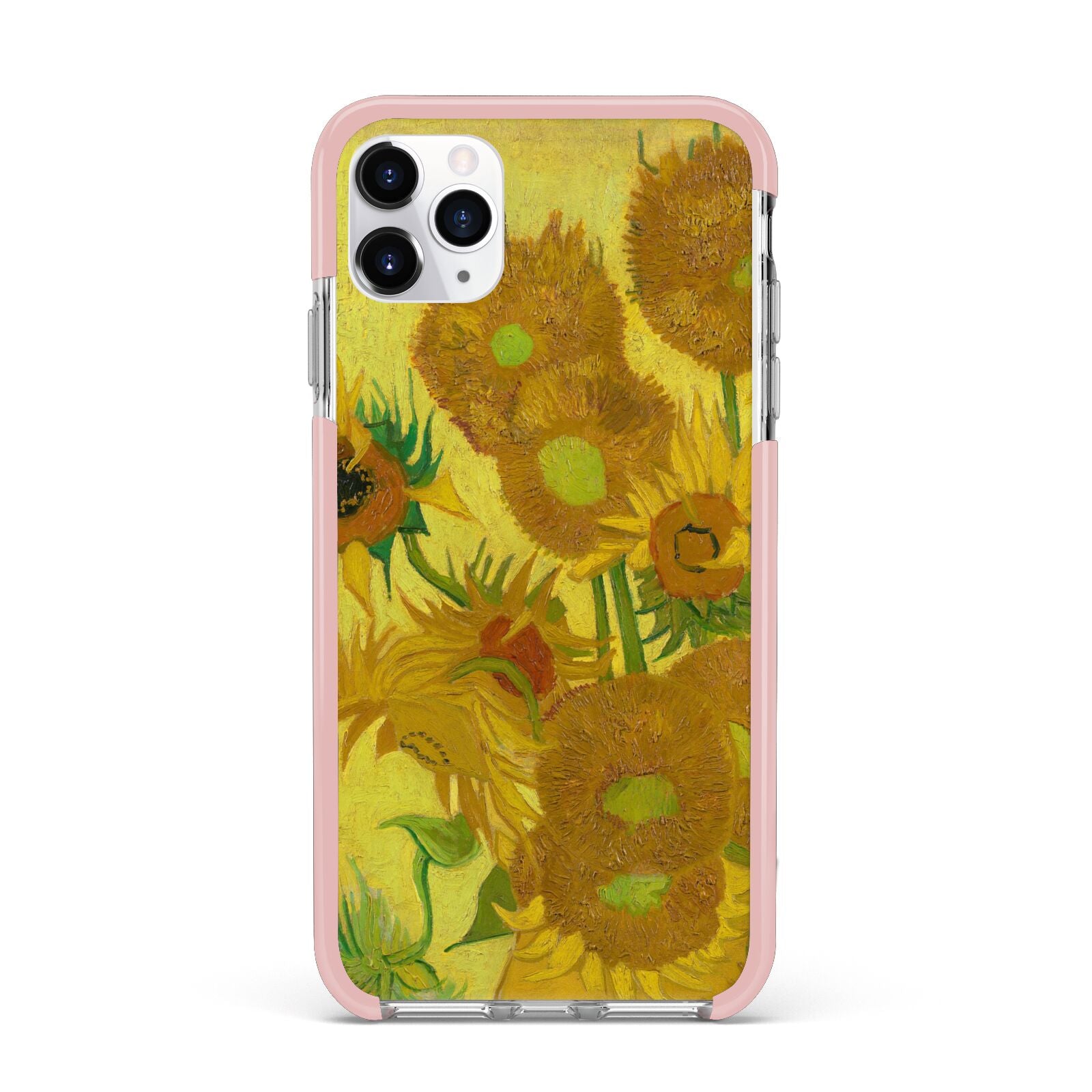 Van Gogh Sunflowers iPhone 11 Pro Max Impact Pink Edge Case