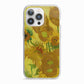 Van Gogh Sunflowers iPhone 13 Pro TPU Impact Case with White Edges