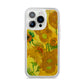 Van Gogh Sunflowers iPhone 14 Pro Clear Tough Case Silver