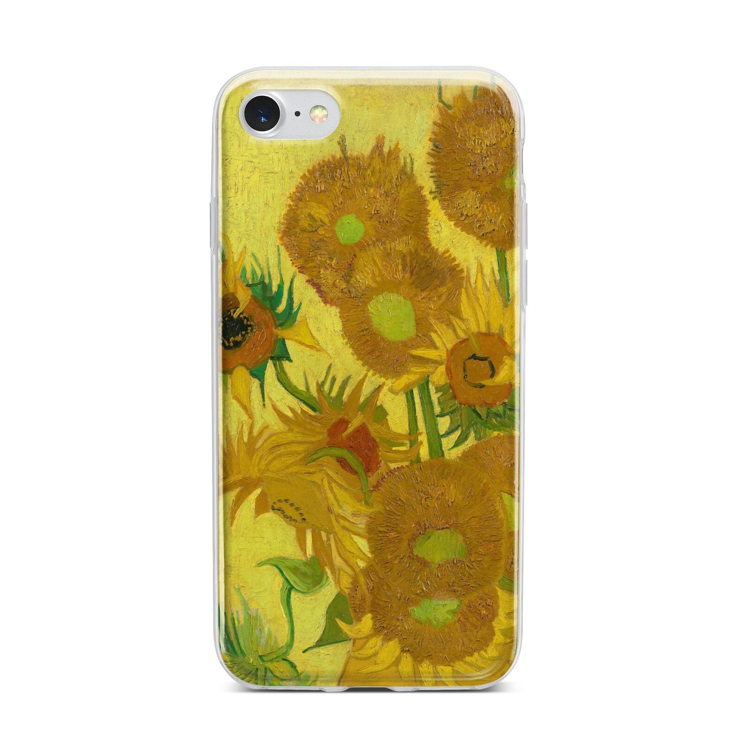 Van Gogh Sunflowers iPhone 7 Bumper Case on Silver iPhone