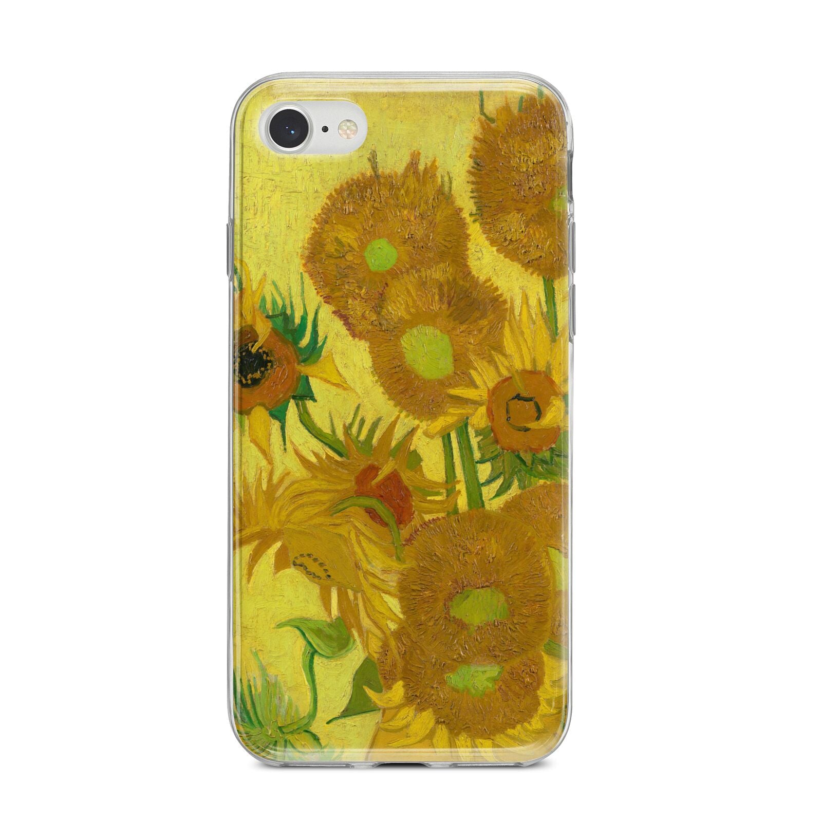 Van Gogh Sunflowers iPhone 8 Bumper Case on Silver iPhone