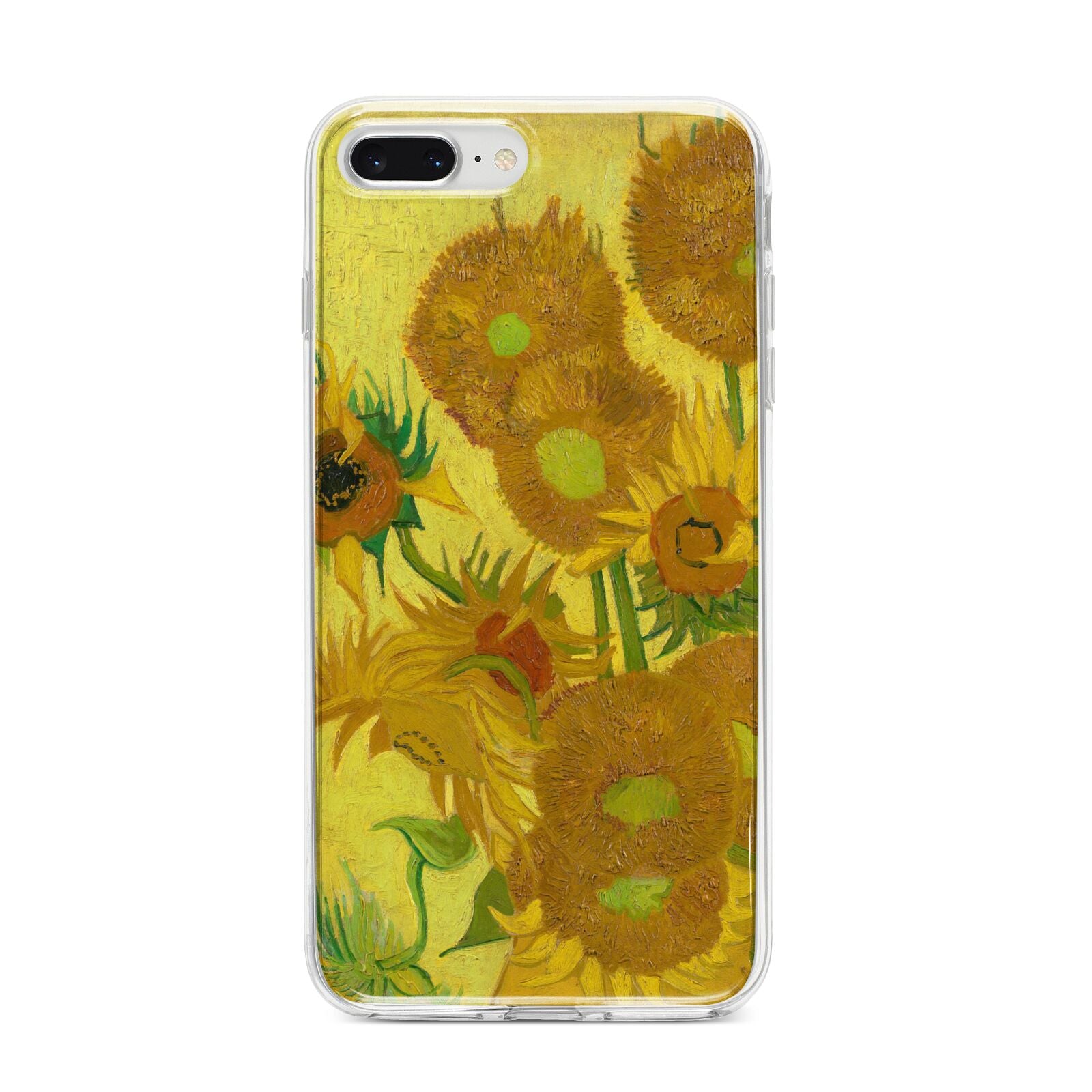 Van Gogh Sunflowers iPhone 8 Plus Bumper Case on Silver iPhone