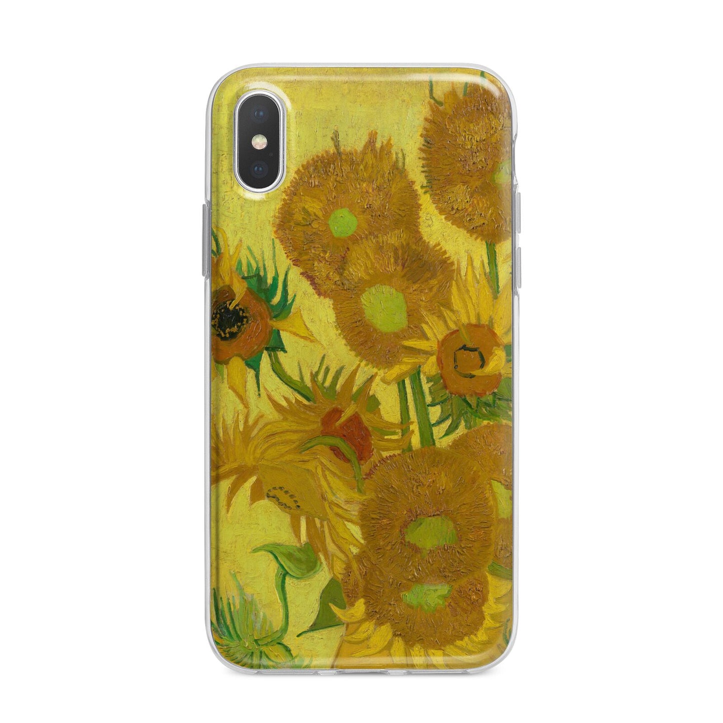 Van Gogh Sunflowers iPhone X Bumper Case on Silver iPhone Alternative Image 1