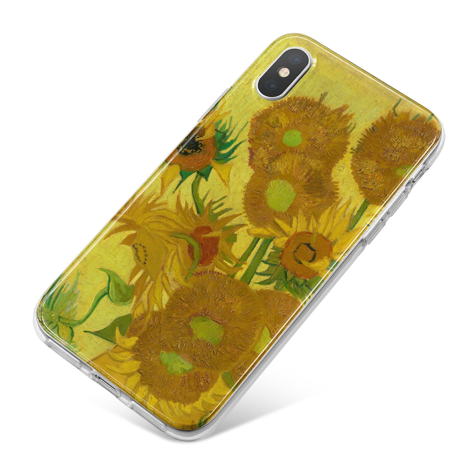 Van Gogh Sunflowers iPhone X Bumper Case on Silver iPhone