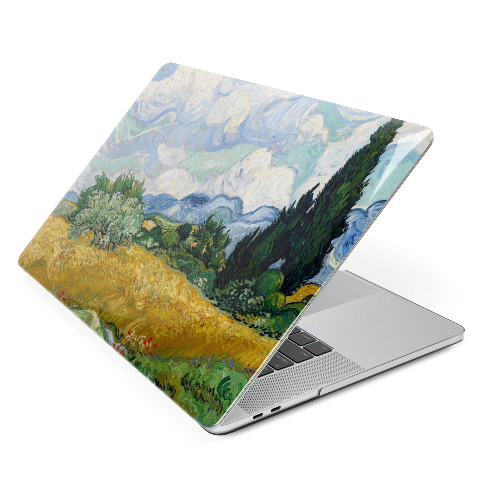 Van Gogh Wheat Field with Cypresses Apple MacBook Case Side View