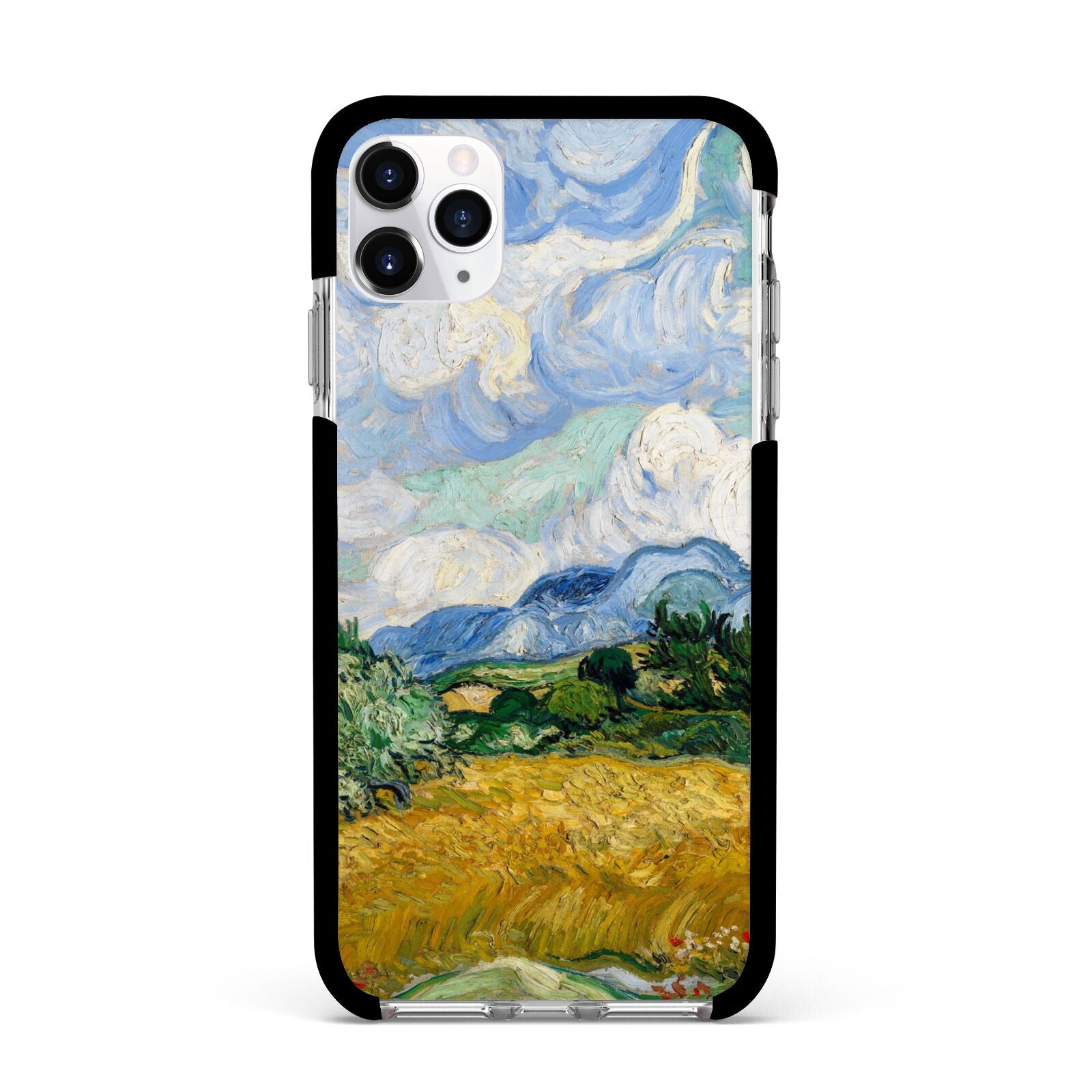 Van Gogh Wheat Field with Cypresses Apple iPhone 11 Pro Max in Silver with Black Impact Case