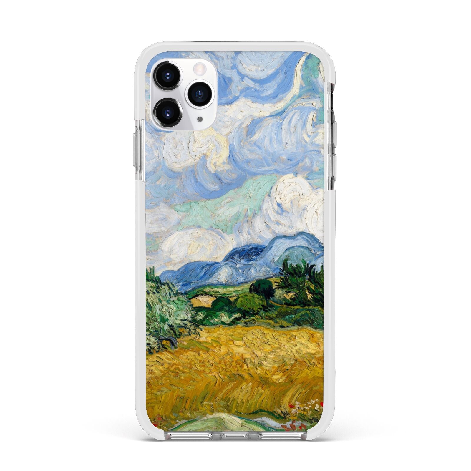 Van Gogh Wheat Field with Cypresses Apple iPhone 11 Pro Max in Silver with White Impact Case