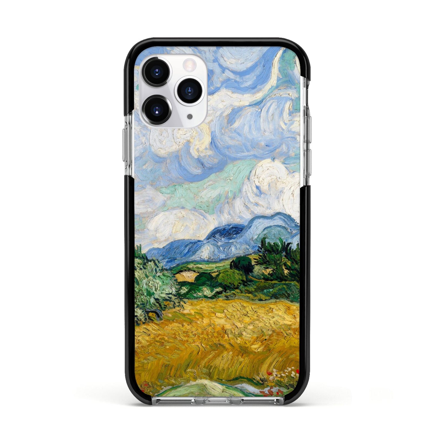 Van Gogh Wheat Field with Cypresses Apple iPhone 11 Pro in Silver with Black Impact Case