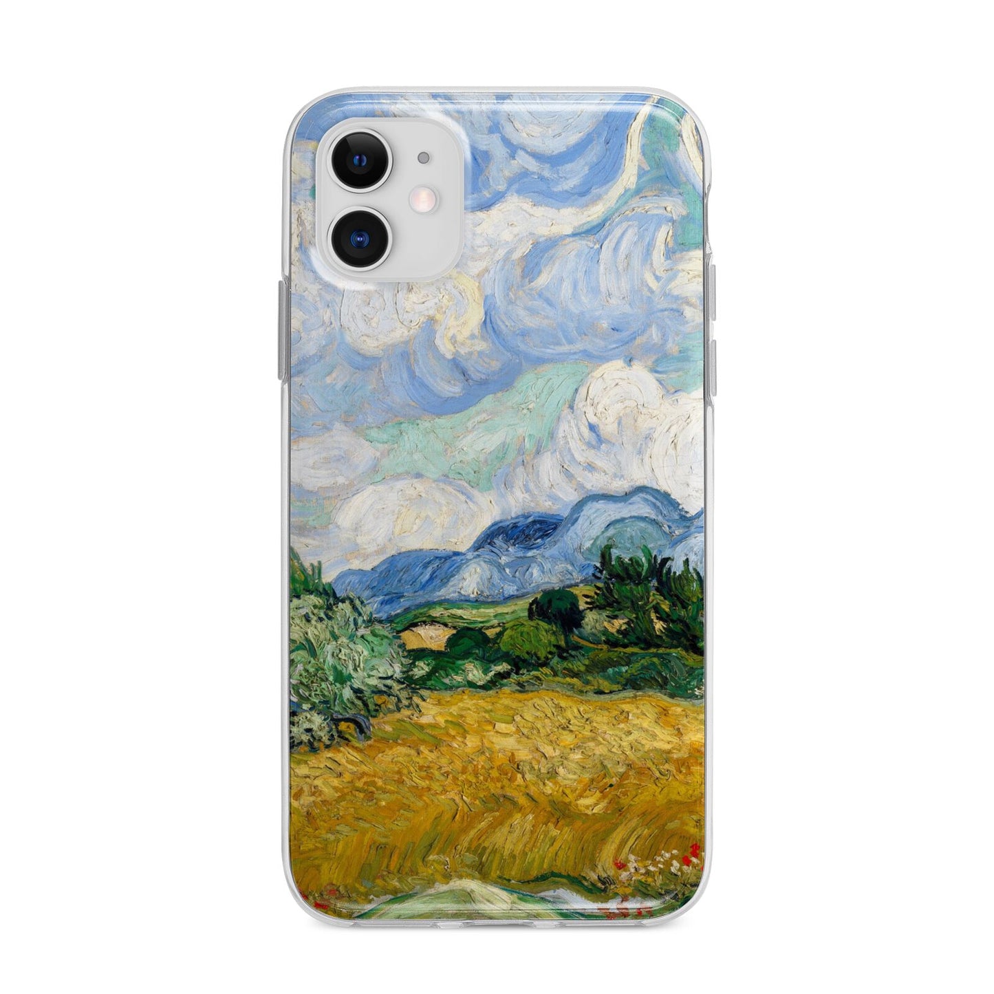 Van Gogh Wheat Field with Cypresses Apple iPhone 11 in White with Bumper Case