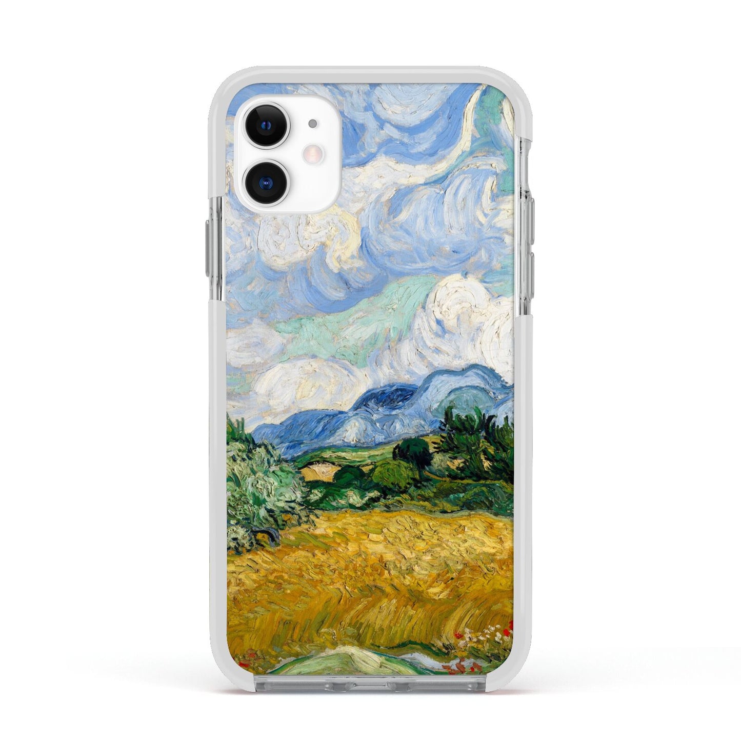 Van Gogh Wheat Field with Cypresses Apple iPhone 11 in White with White Impact Case