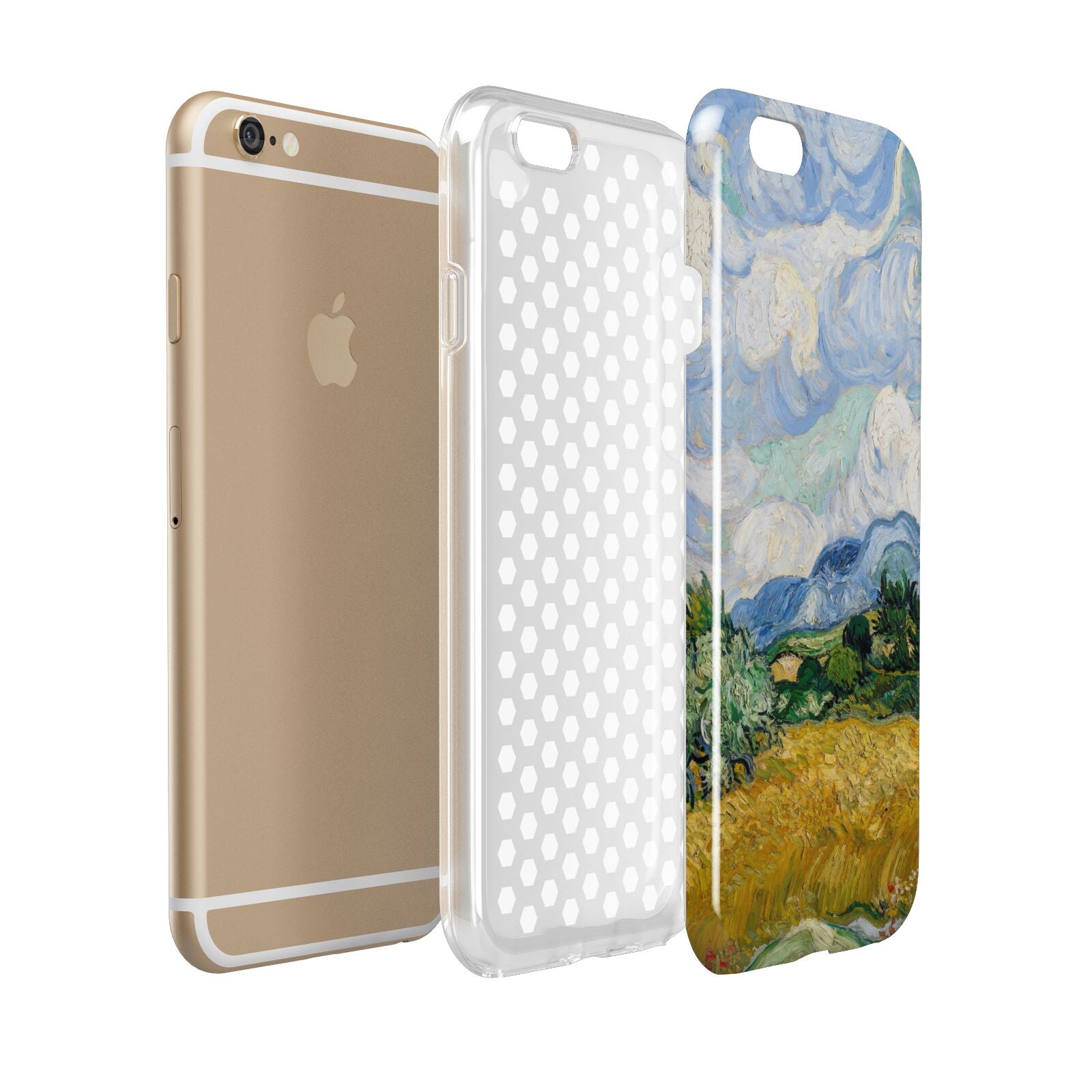 Van Gogh Wheat Field with Cypresses Apple iPhone 6 3D Tough Case Expanded view