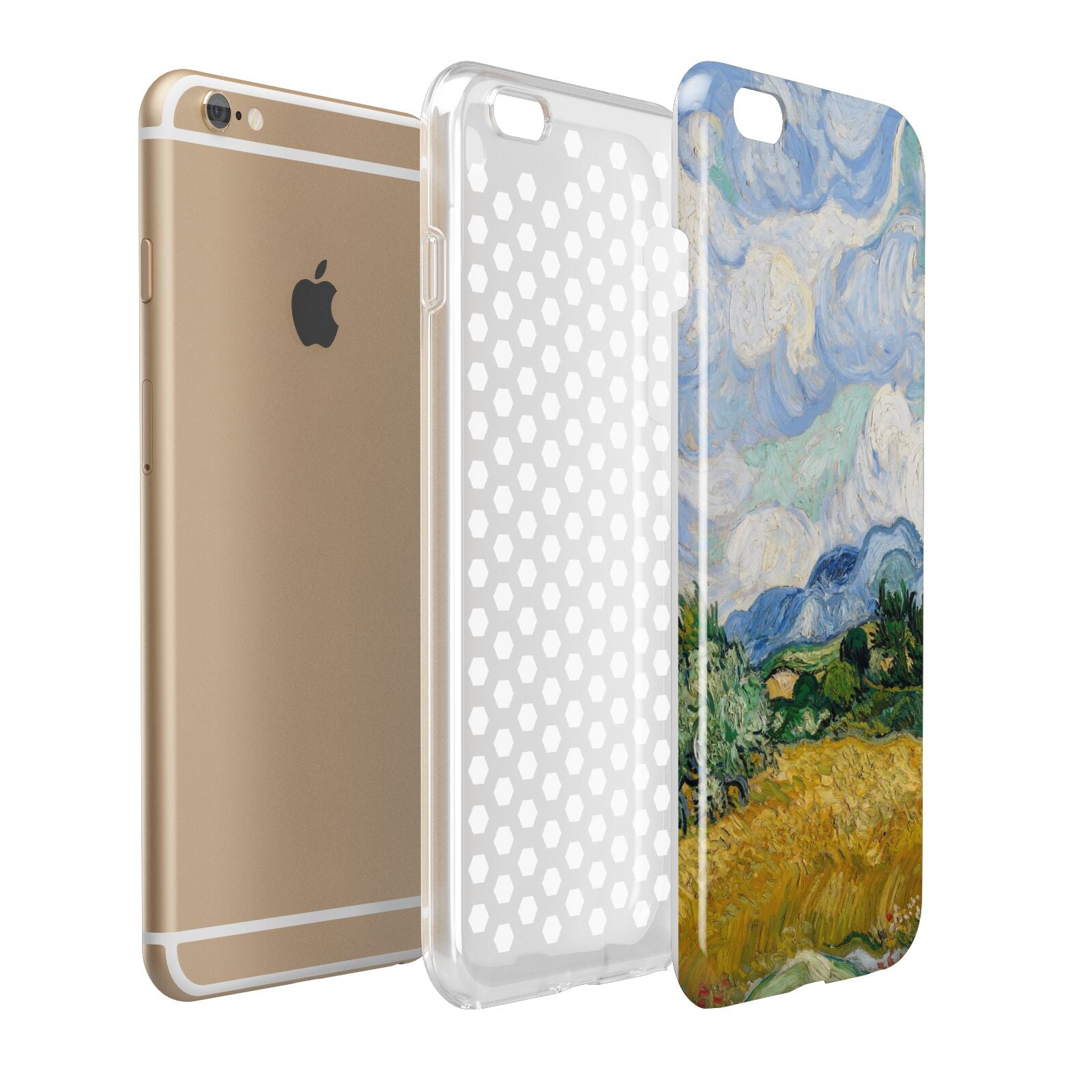 Van Gogh Wheat Field with Cypresses Apple iPhone 6 Plus 3D Tough Case Expand Detail Image