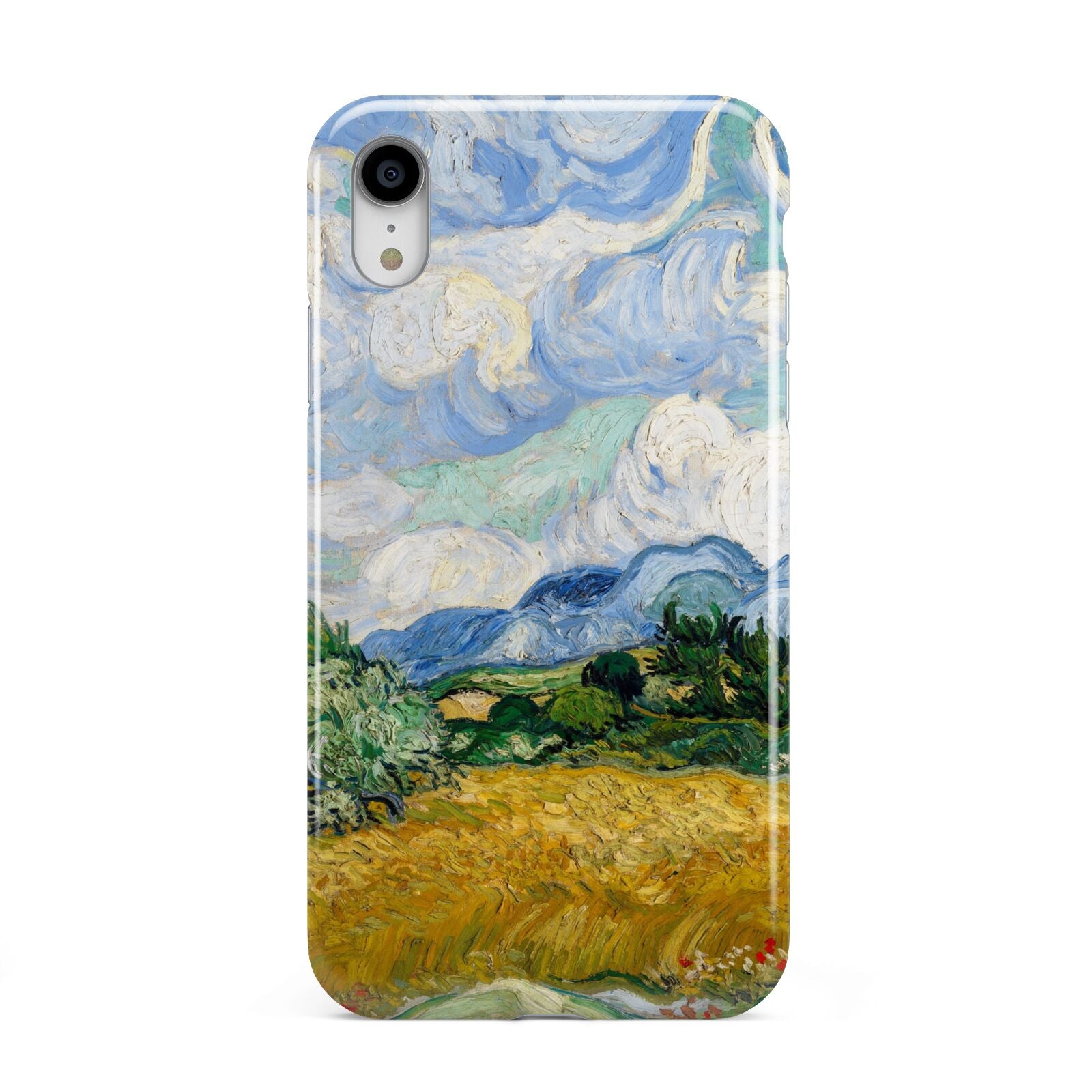 Van Gogh Wheat Field with Cypresses Apple iPhone XR White 3D Tough Case