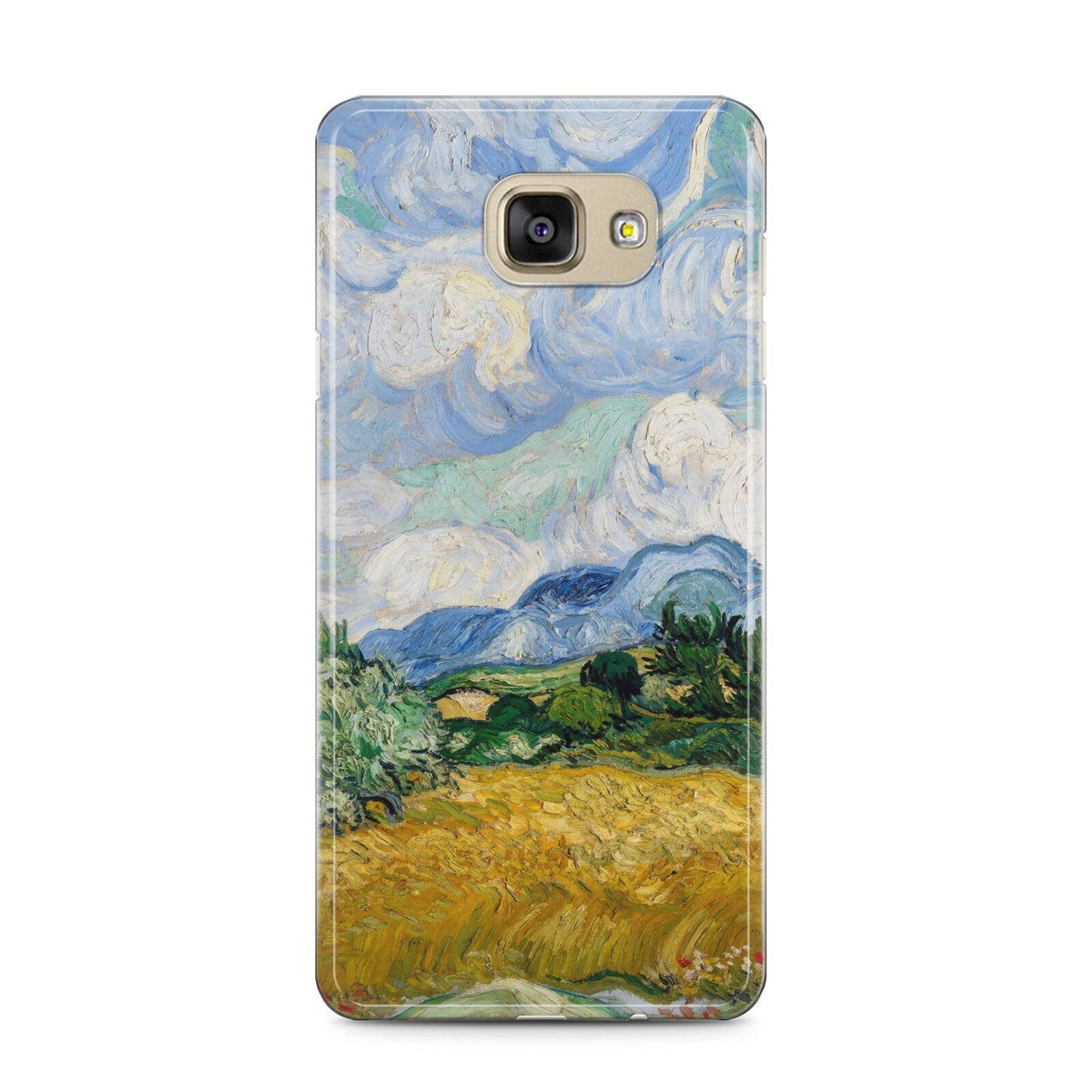 Van Gogh Wheat Field with Cypresses Samsung Galaxy A5 2016 Case on gold phone