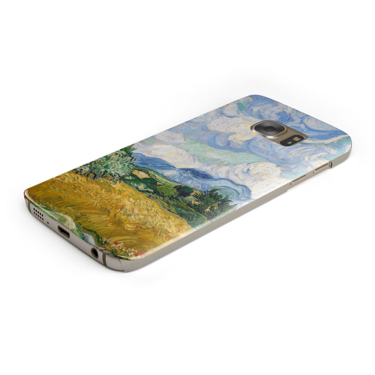 Van Gogh Wheat Field with Cypresses Samsung Galaxy Case Bottom Cutout