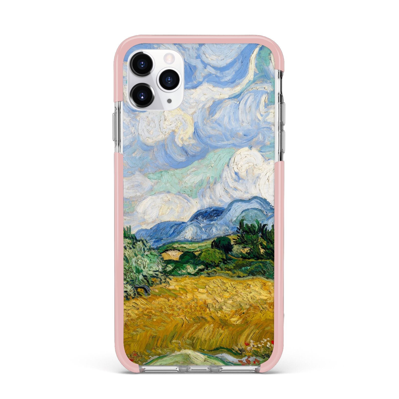 Van Gogh Wheat Field with Cypresses iPhone 11 Pro Max Impact Pink Edge Case