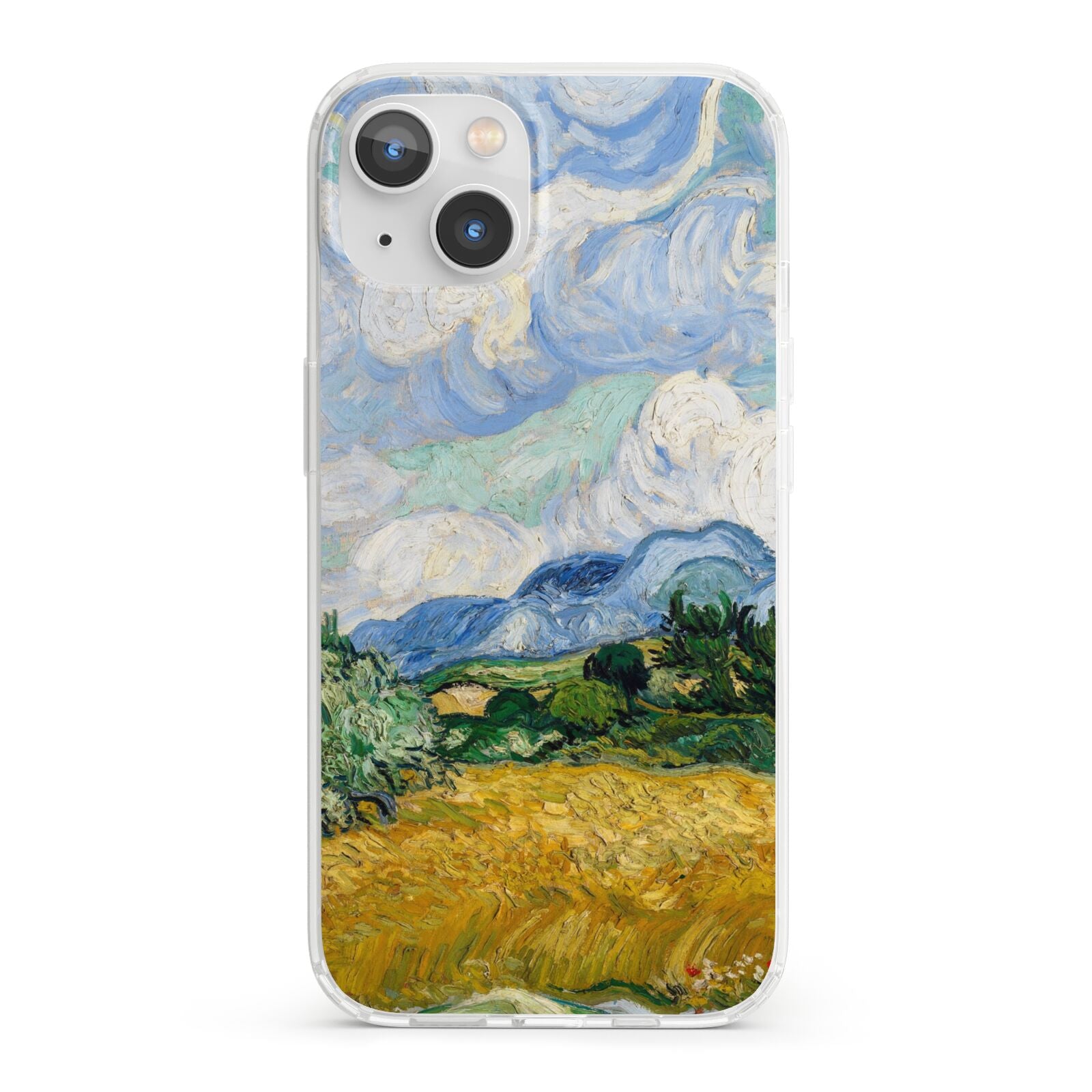 Van Gogh Wheat Field with Cypresses iPhone 13 Clear Bumper Case