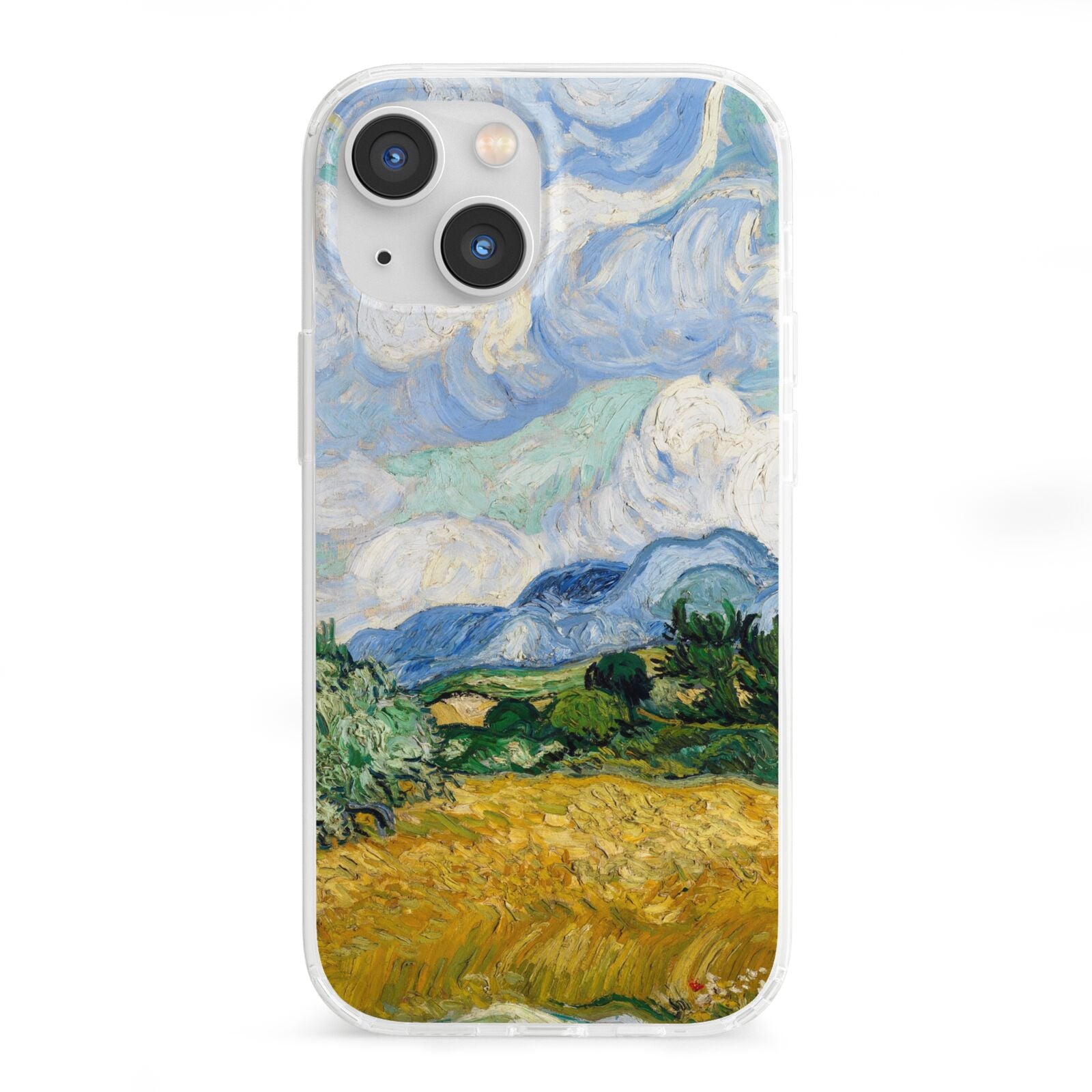 Van Gogh Wheat Field with Cypresses iPhone 13 Mini Clear Bumper Case