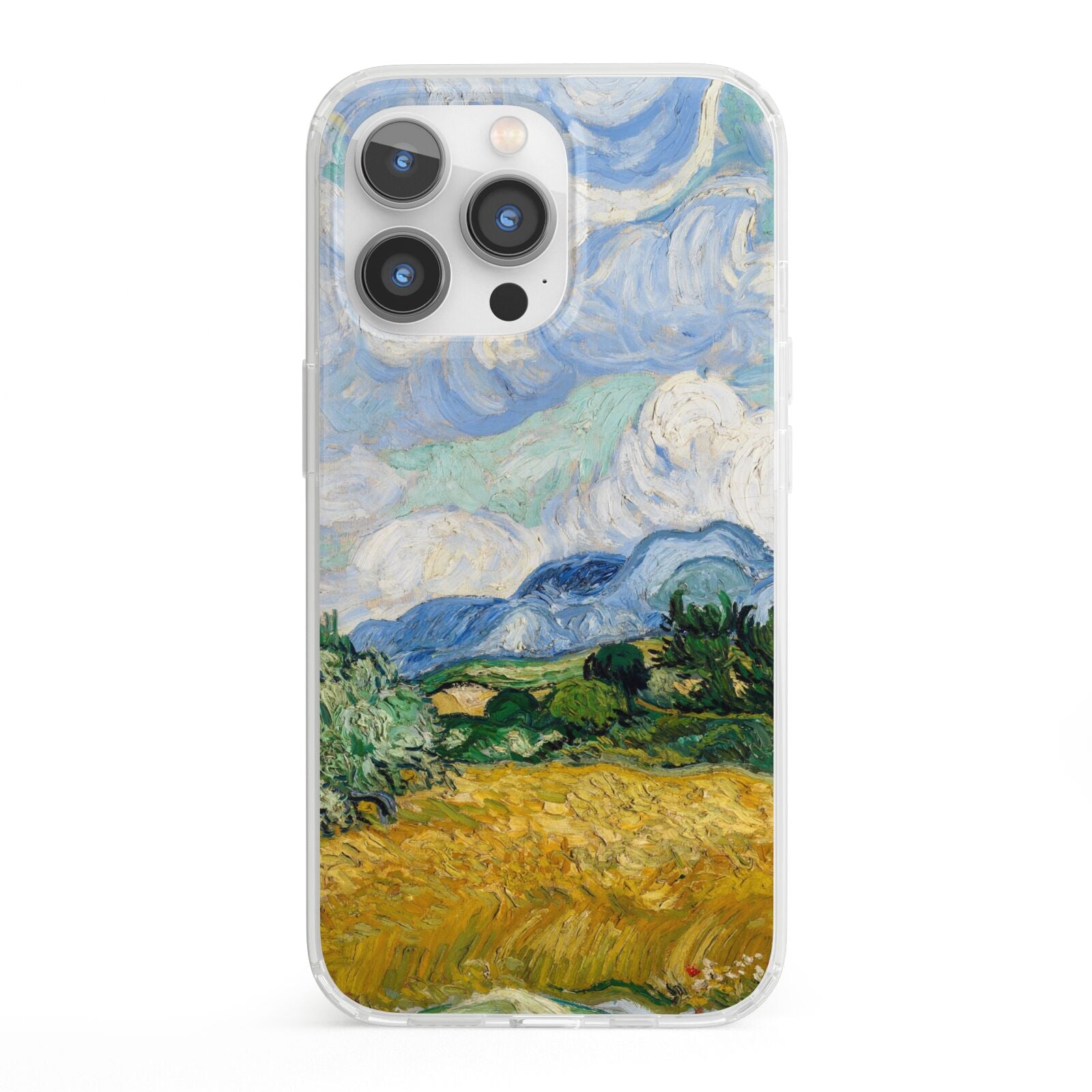 Van Gogh Wheat Field with Cypresses iPhone 13 Pro Clear Bumper Case