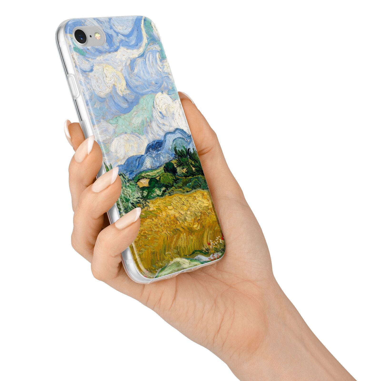 Van Gogh Wheat Field with Cypresses iPhone 7 Bumper Case on Silver iPhone Alternative Image