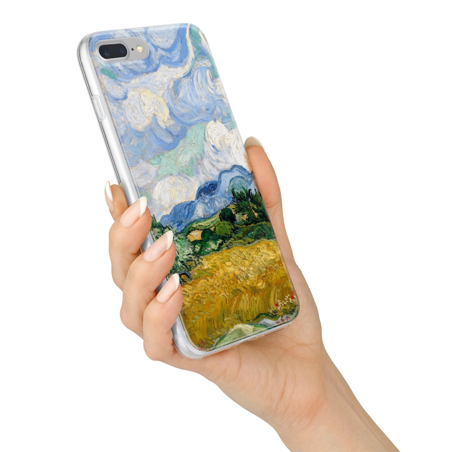 Van Gogh Wheat Field with Cypresses iPhone 7 Plus Bumper Case on Silver iPhone Alternative Image