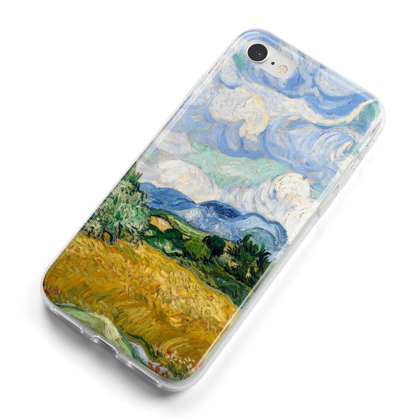 Van Gogh Wheat Field with Cypresses iPhone 8 Bumper Case on Silver iPhone Alternative Image