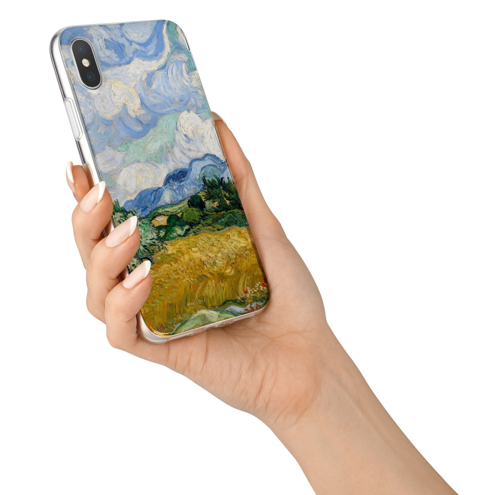 Van Gogh Wheat Field with Cypresses iPhone X Bumper Case on Silver iPhone Alternative Image 2