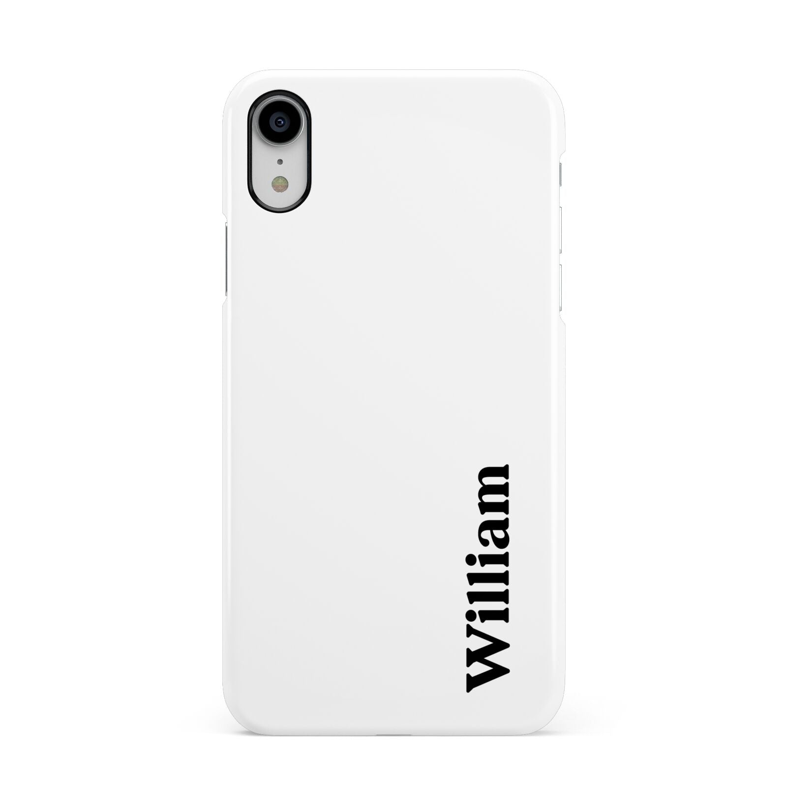 Vertical Name Apple iPhone XR White 3D Snap Case