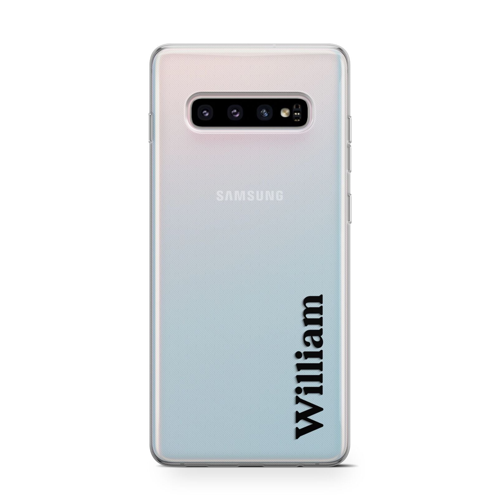 Vertical Name Protective Samsung Galaxy Case