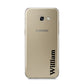 Vertical Name Samsung Galaxy A5 2017 Case on gold phone