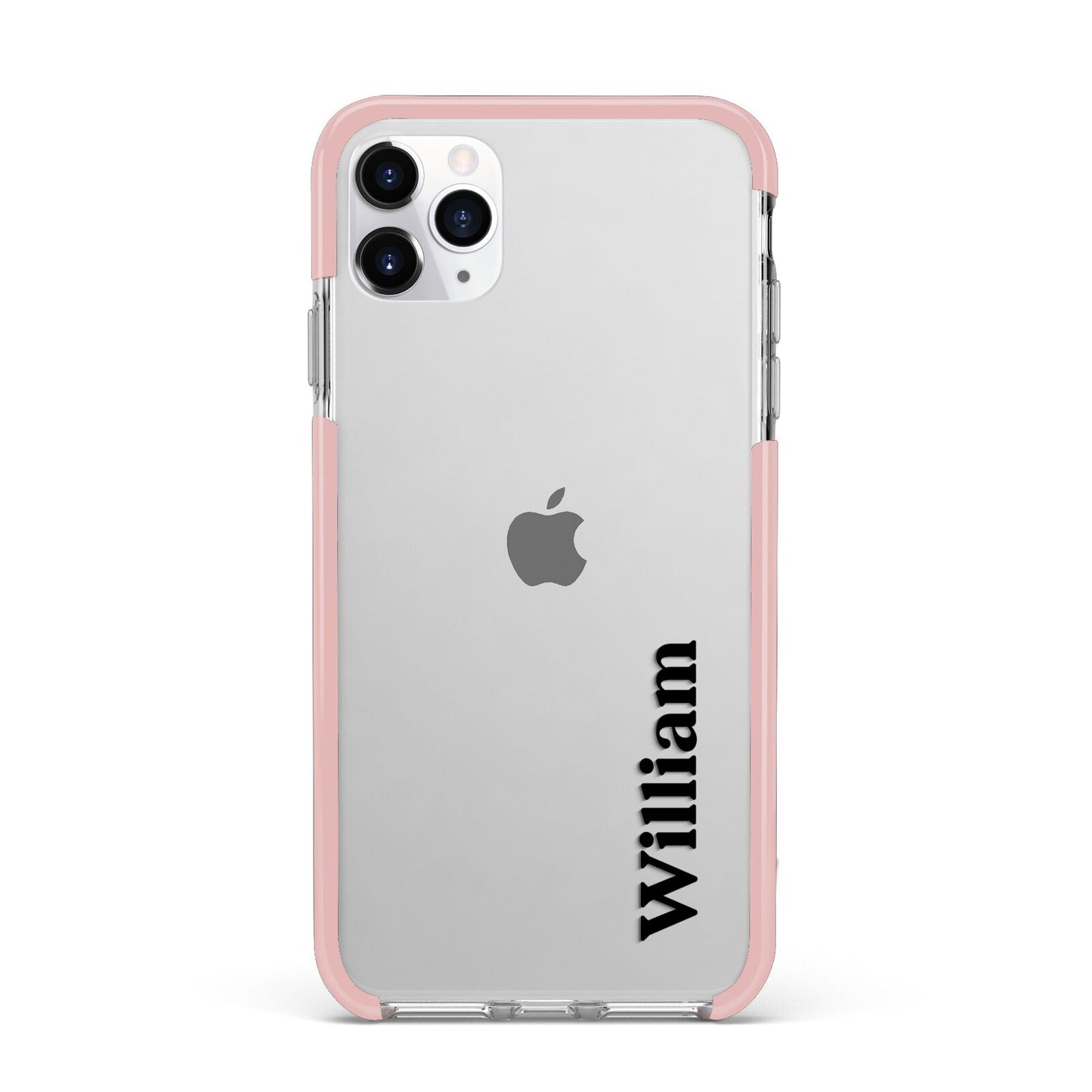 Vertical Name iPhone 11 Pro Max Impact Pink Edge Case