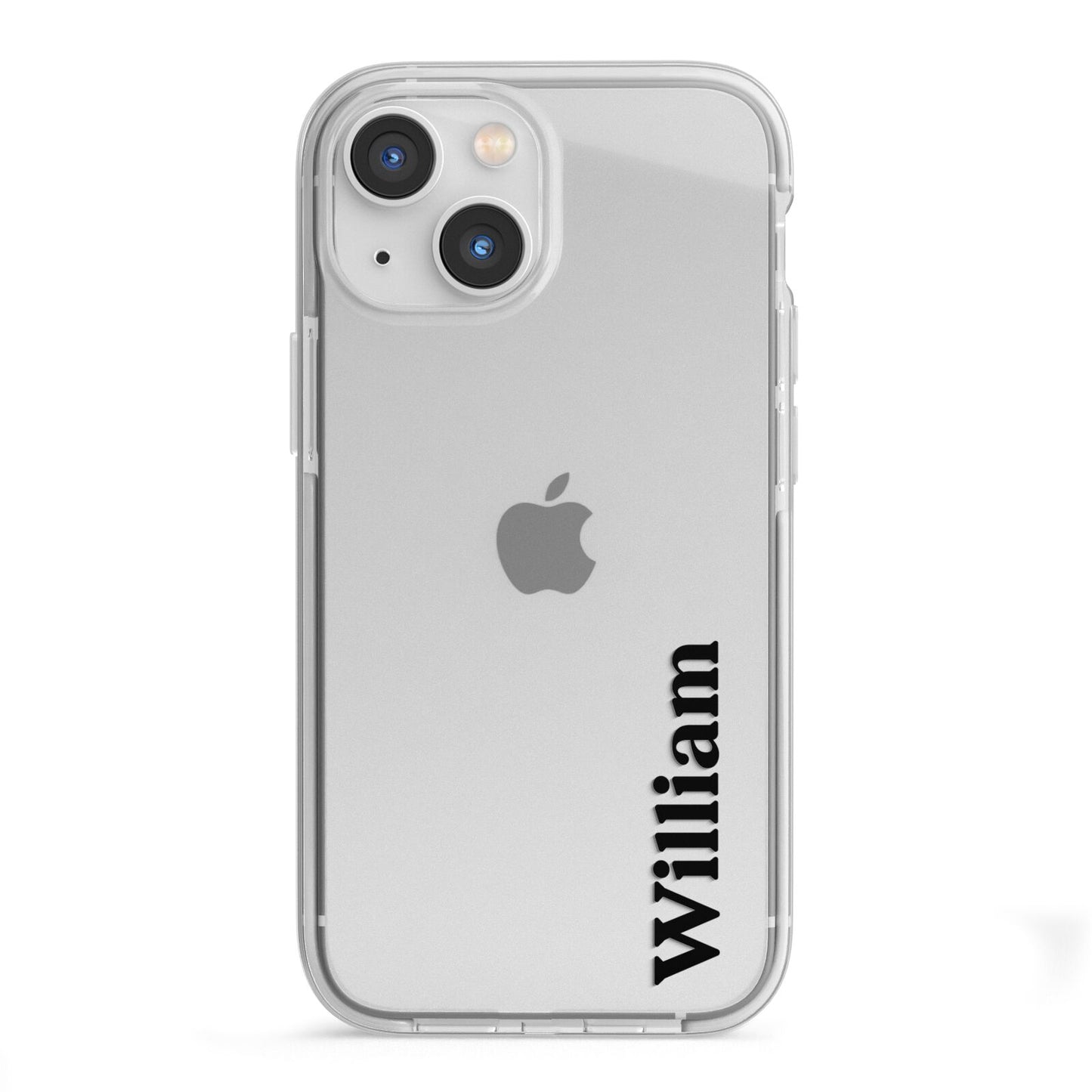 Vertical Name iPhone 13 Mini TPU Impact Case with White Edges