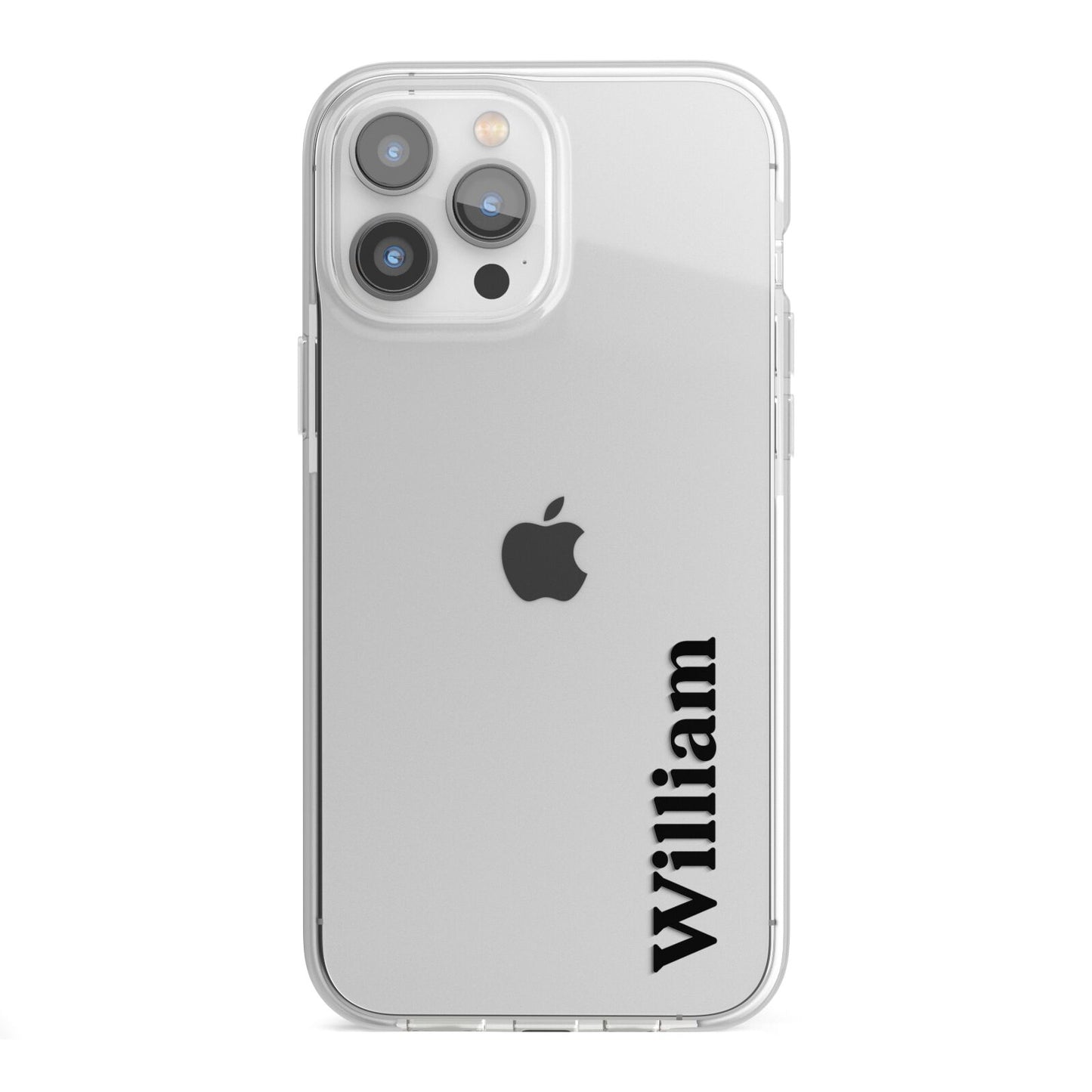 Vertical Name iPhone 13 Pro Max TPU Impact Case with White Edges