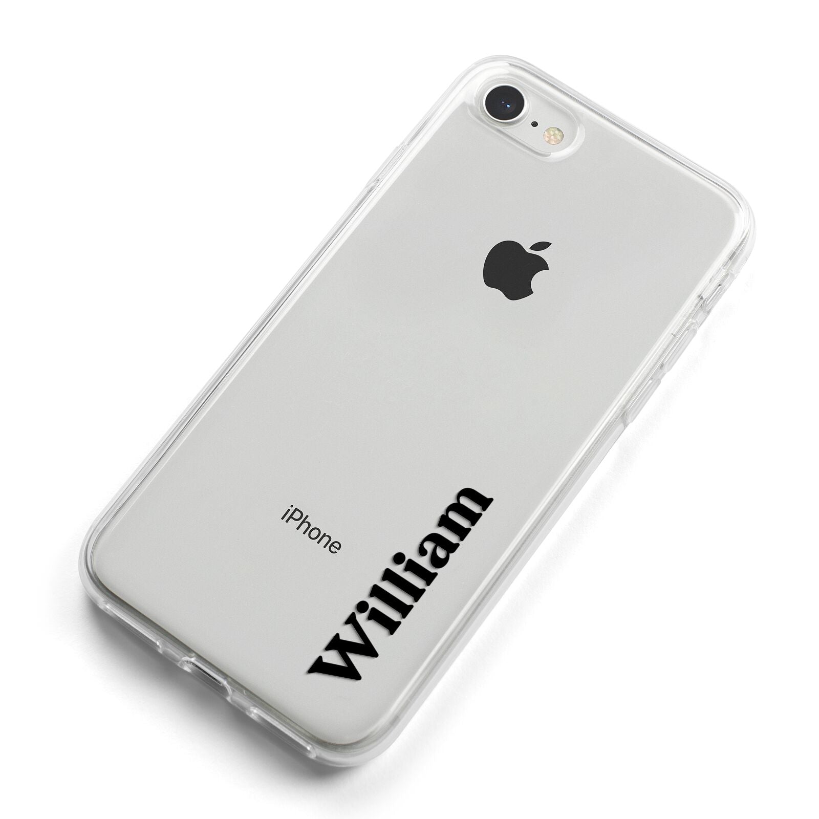 Vertical Name iPhone 8 Bumper Case on Silver iPhone Alternative Image