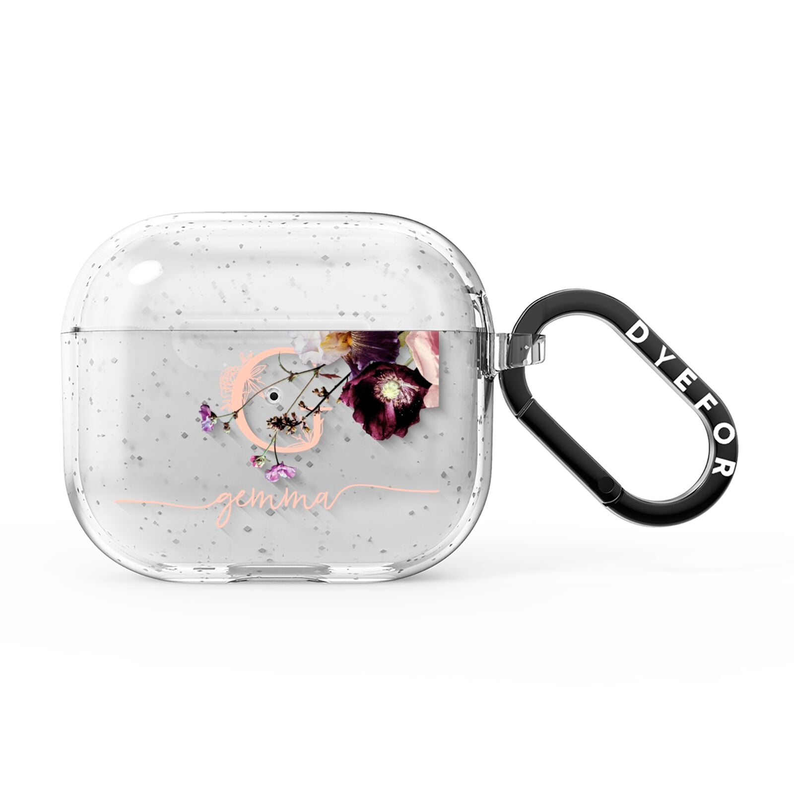 Vintage Floral Personalised AirPods Glitter Case 3rd Gen