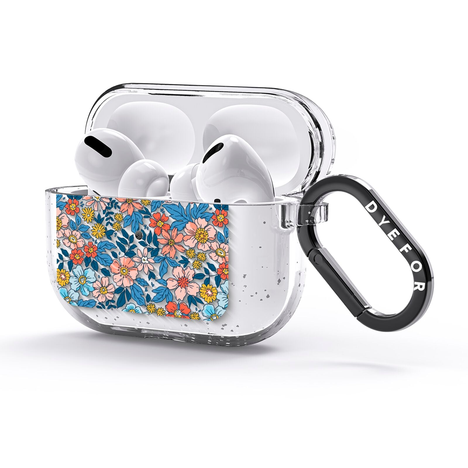 Vintage Flower AirPods Glitter Case 3rd Gen Side Image