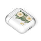 Vintage Flowers Personalised AirPods Case Laid Flat