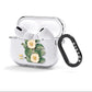 Vintage Flowers Personalised AirPods Clear Case 3rd Gen Side Image