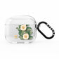 Vintage Flowers Personalised AirPods Clear Case 3rd Gen