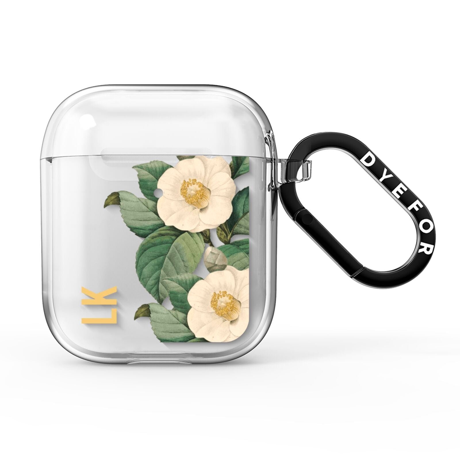 Vintage Flowers Personalised AirPods Clear Case