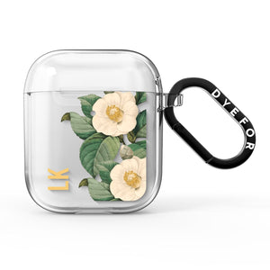 Personalisierte AirPods-Hülle mit Vintage-Blumen