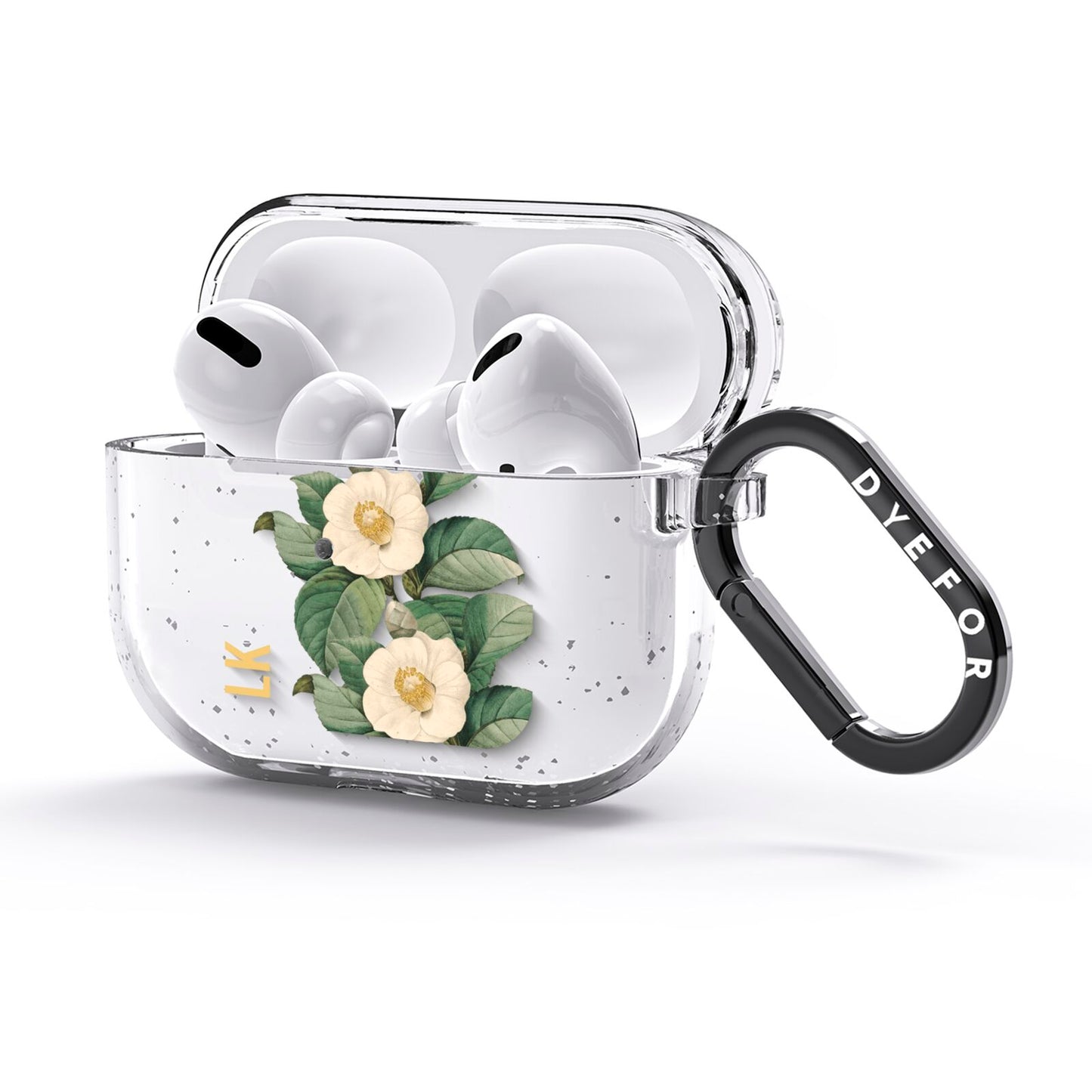 Vintage Flowers Personalised AirPods Glitter Case 3rd Gen Side Image