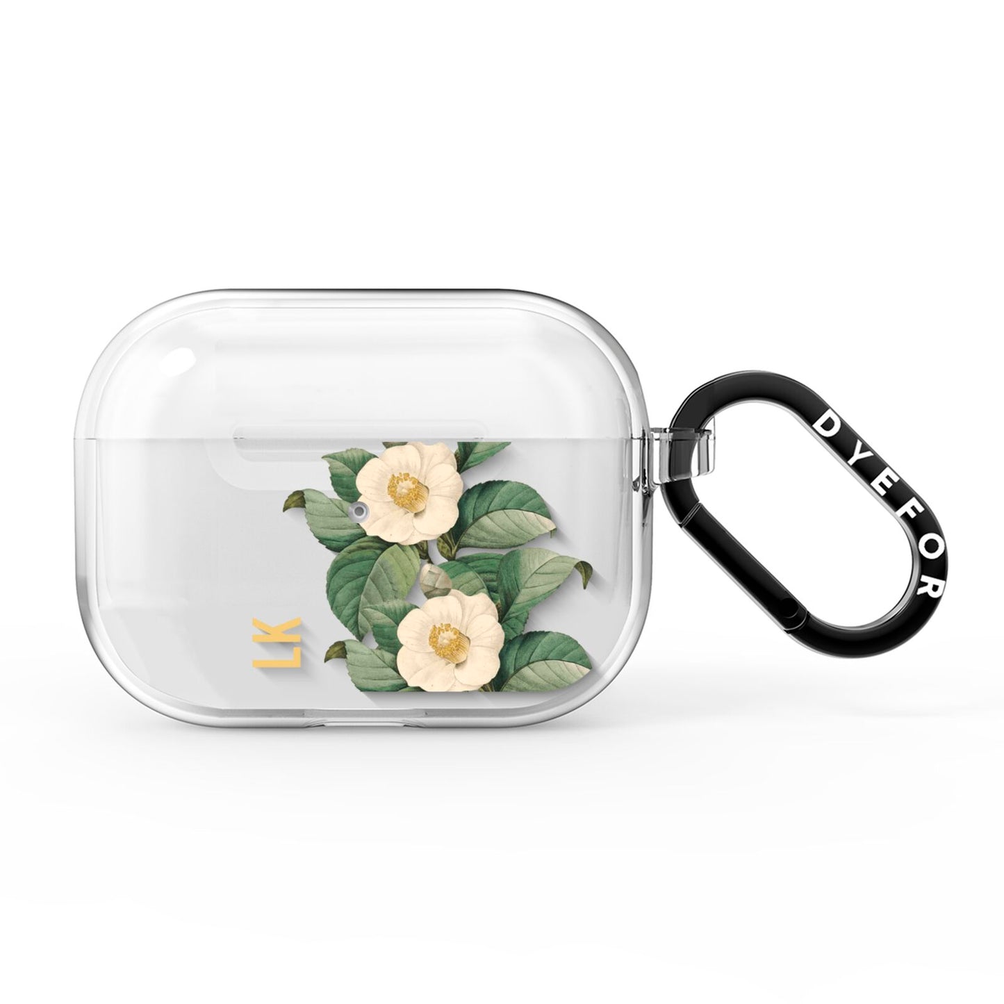 Vintage Flowers Personalised AirPods Pro Clear Case