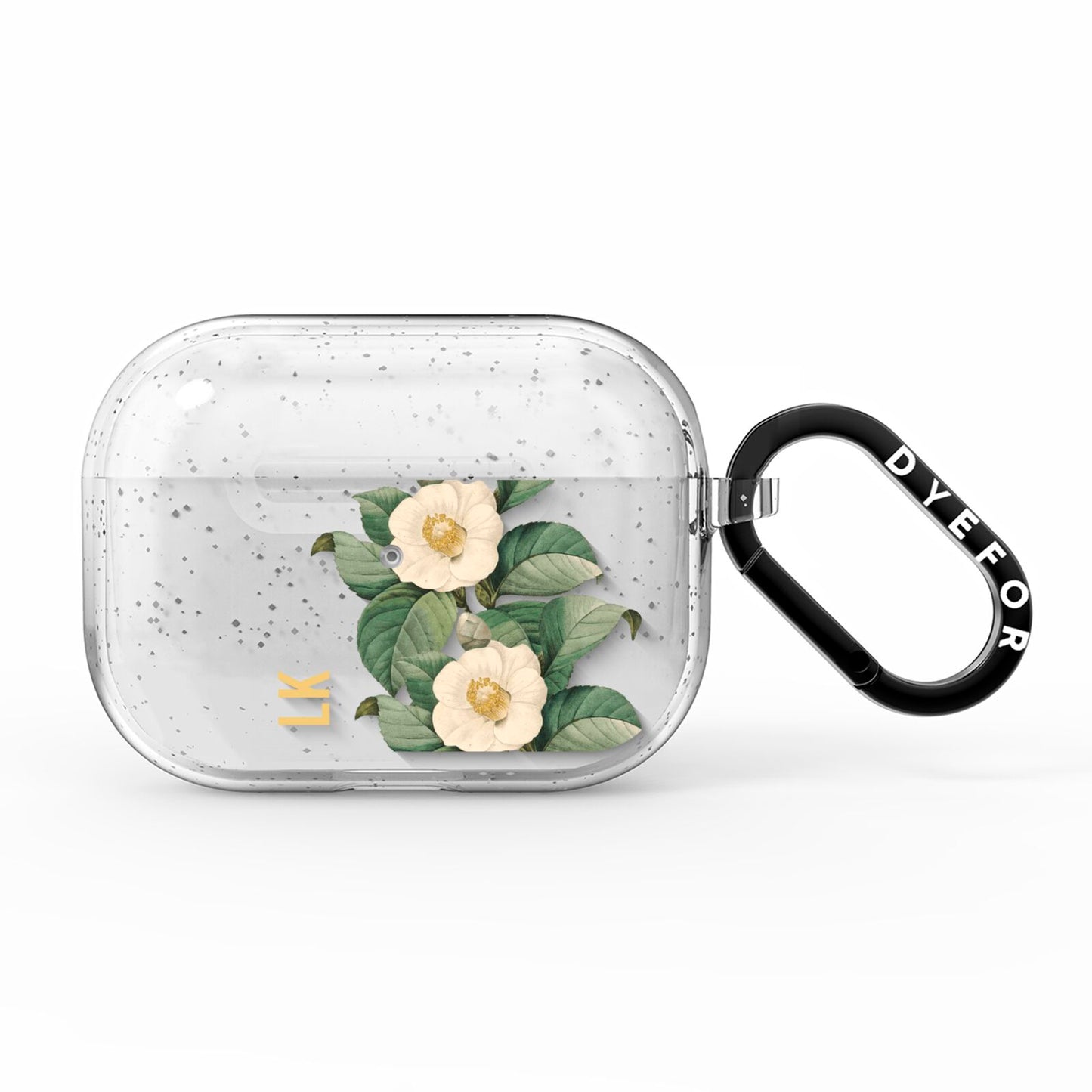 Vintage Flowers Personalised AirPods Pro Glitter Case