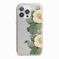 Vintage Flowers Personalised iPhone 13 Pro TPU Impact Case with Pink Edges