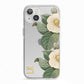 Vintage Flowers Personalised iPhone 13 TPU Impact Case with White Edges