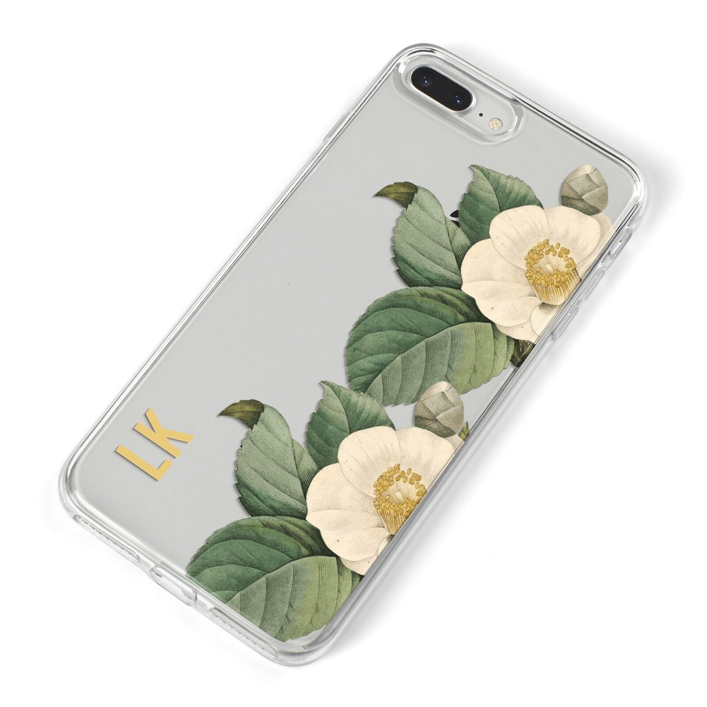 Vintage Flowers Personalised iPhone 8 Plus Bumper Case on Silver iPhone Alternative Image