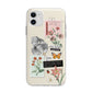 Vintage Love Collage Apple iPhone 11 in White with Bumper Case